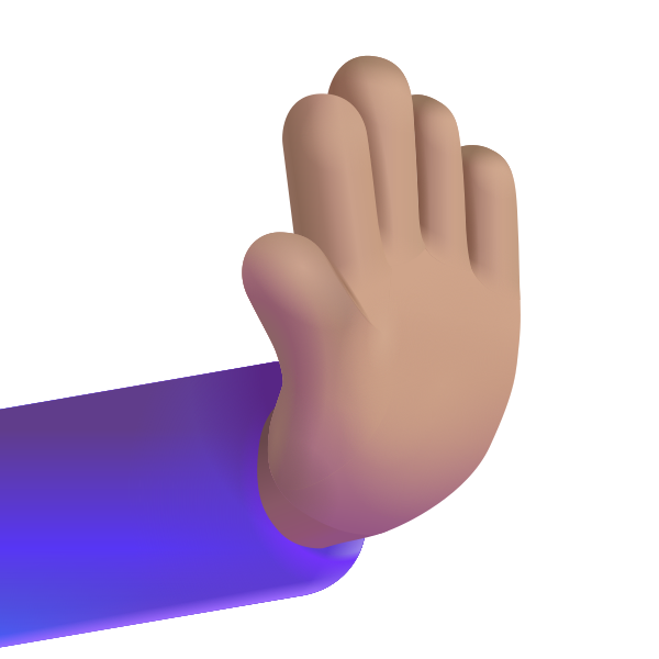 Rightwards Pushing Hand Color Medium Vector