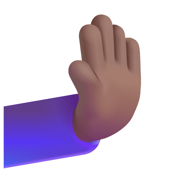 Rightwards Pushing Hand Color Medium Dark Vector