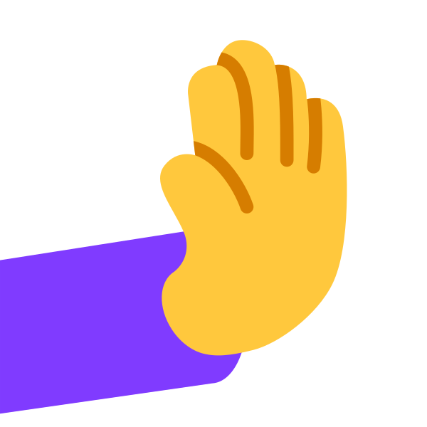 Rightwards Pushing Hand Flat Default Vector