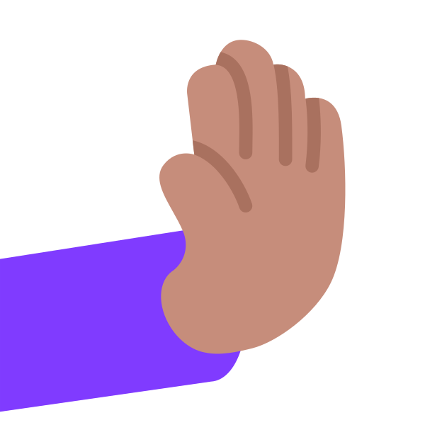 Rightwards Pushing Hand Flat Medium
