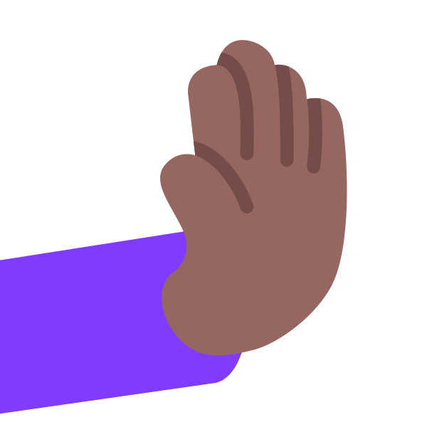 Rightwards Pushing Hand Flat Medium Dark