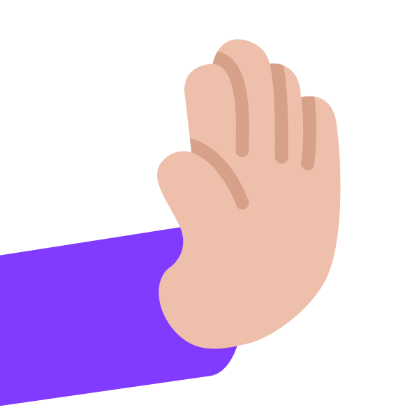 Rightwards Pushing Hand Flat Medium Light Vector