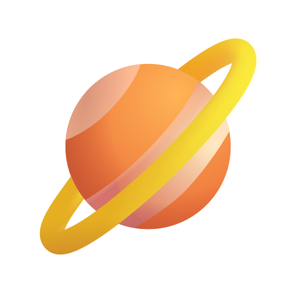 Ringed Planet Color Vector