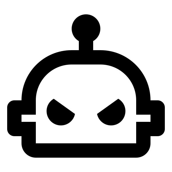 Robot Angry Outline