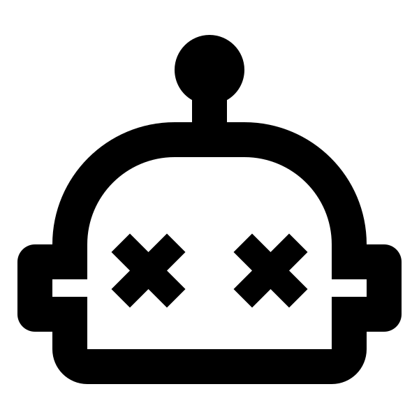 Robot Dead Outline