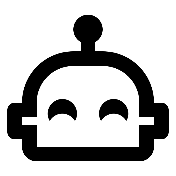 Robot Happy Outline