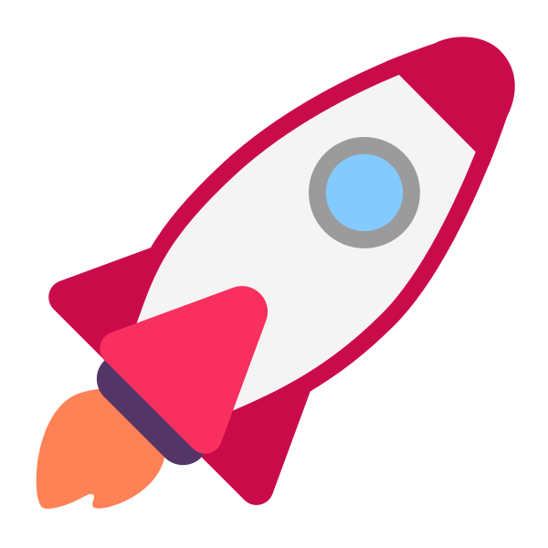 Rocket Flat Vector