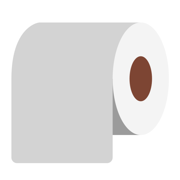 Roll Of Paper Flat Vector