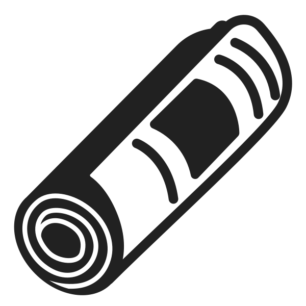 Rolled Up Newspaper High Contrast Vector