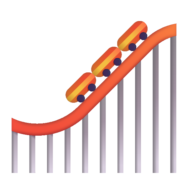 Roller Coaster Color Vector