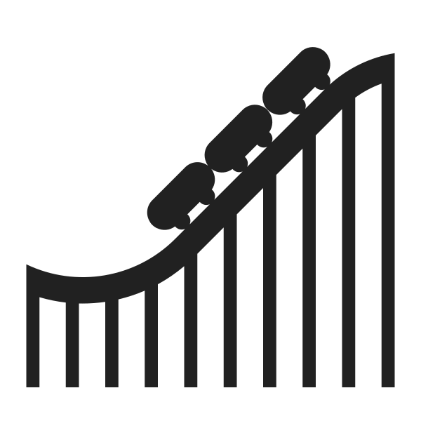 Roller Coaster High Contrast Vector