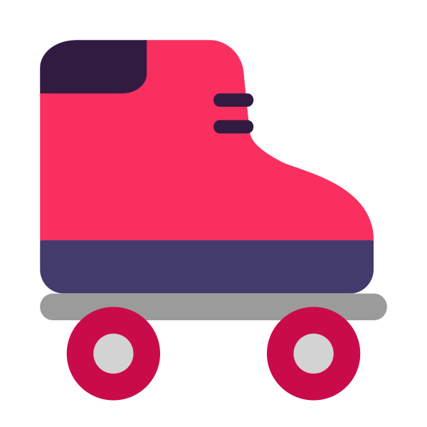 Roller Skate Flat Vector