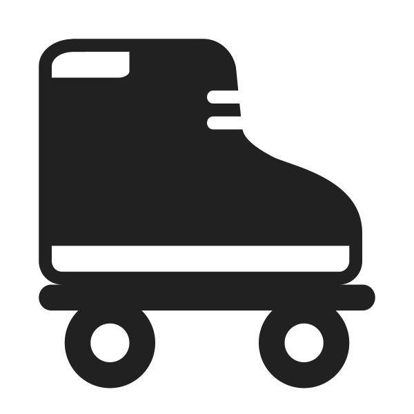 Roller Skate High Contrast Vector