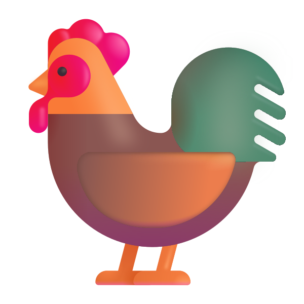 Rooster Color Vector