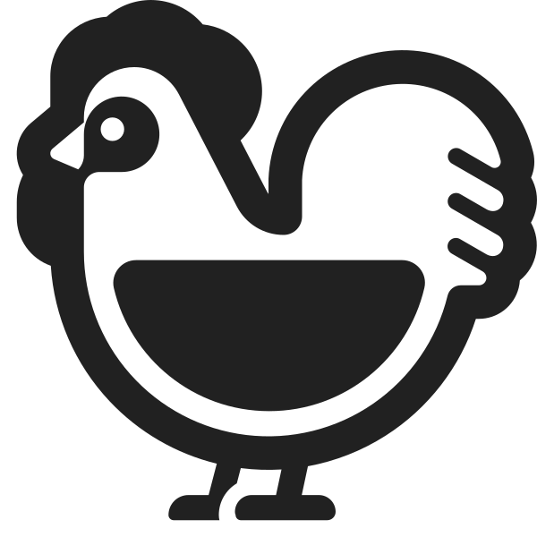 Rooster High Contrast Vector
