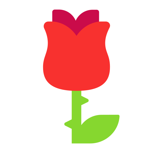 Rose Flat Vector