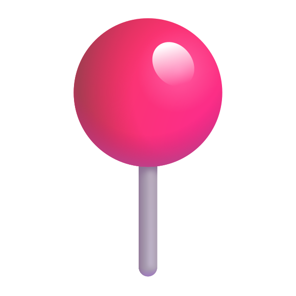 Round Pushpin Color Vector