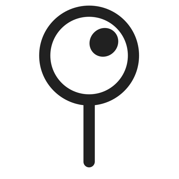 Round Pushpin High Contrast Vector
