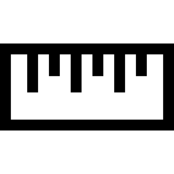 Ruler Horizontal Solid Vector