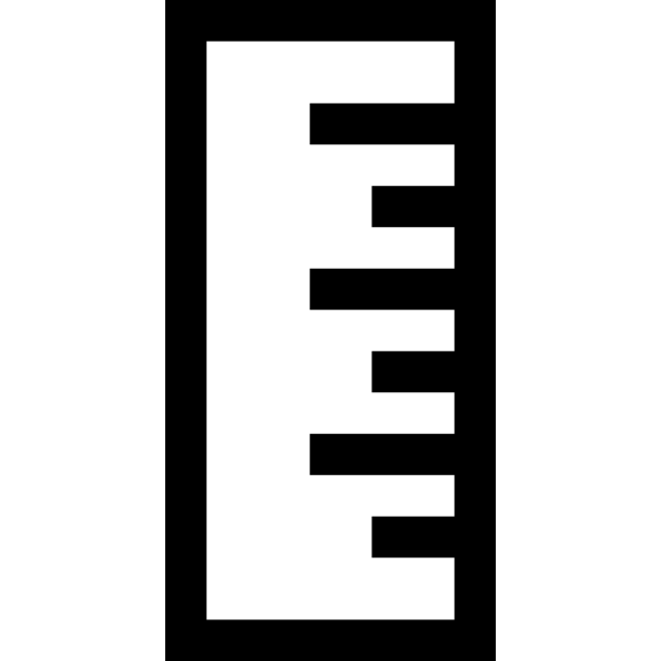 Ruler Vertical Solid Vector