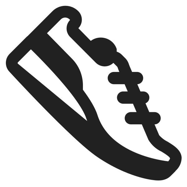 Running Shoe High Contrast Vector