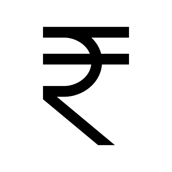 Rupee Sign Solid Vector