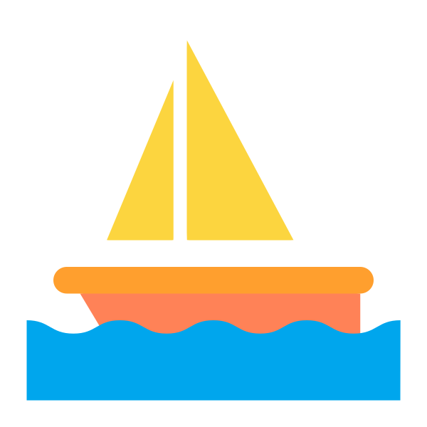 Sailboat Flat Vector
