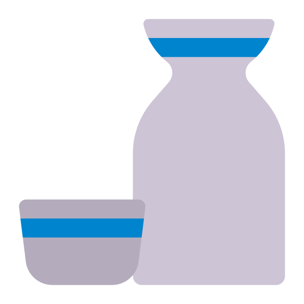 Sake Flat Vector