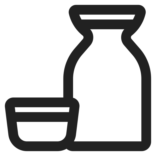 Sake High Contrast Vector
