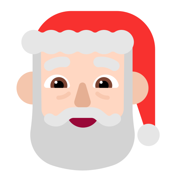 Santa Claus Flat Light Vector