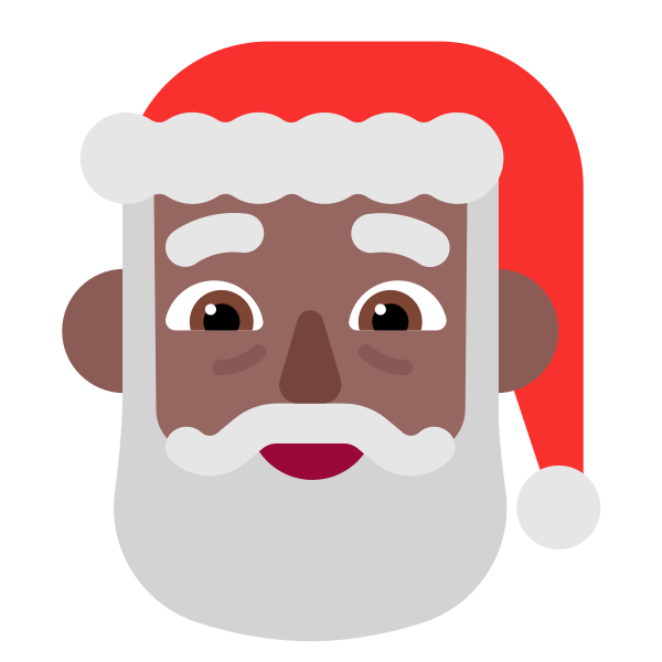 Santa Claus Flat Medium Dark Vector