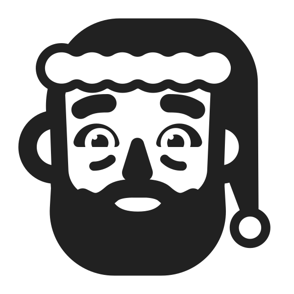 Santa Claus High Contrast Default Vector