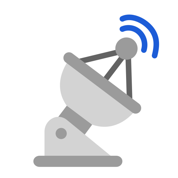 Satellite Antenna Flat Vector