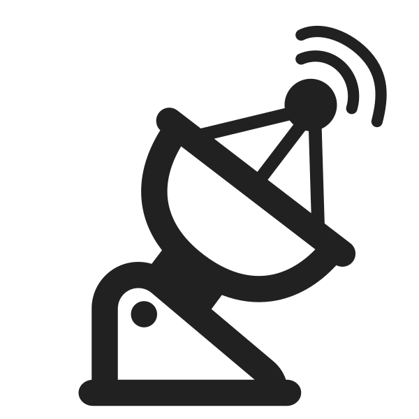 Satellite Antenna High Contrast Vector