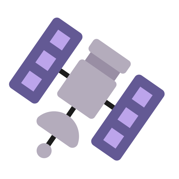 Satellite Flat Vector