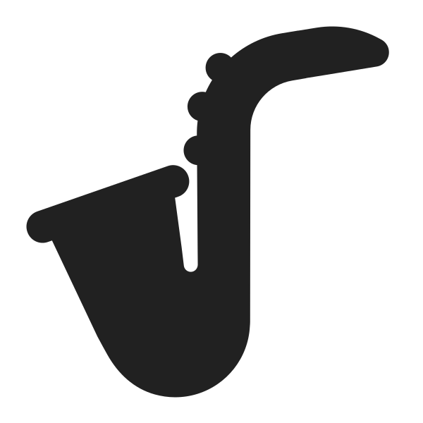 Saxophone High Contrast Vector