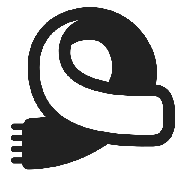Scarf High Contrast Vector