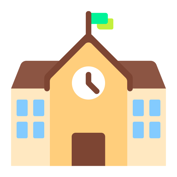 School Flat Vector