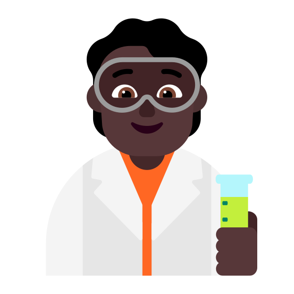 Scientist Flat Dark Vector