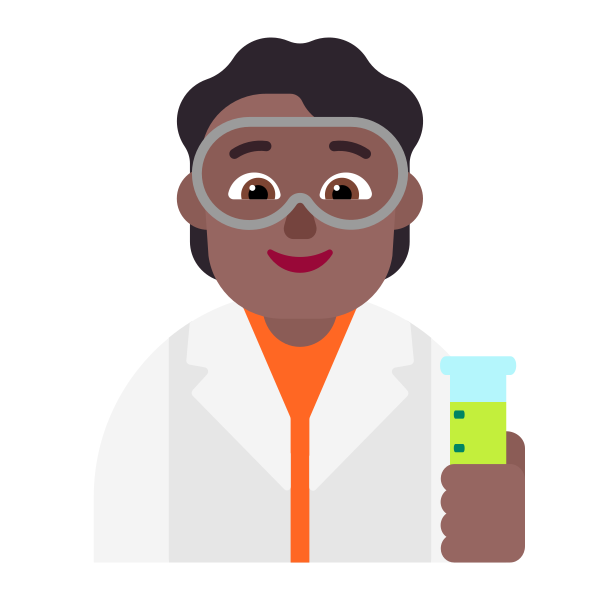 Scientist Flat Medium Dark Vector