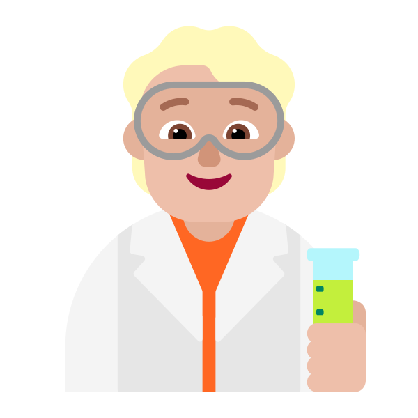 Scientist Flat Medium Light Vector