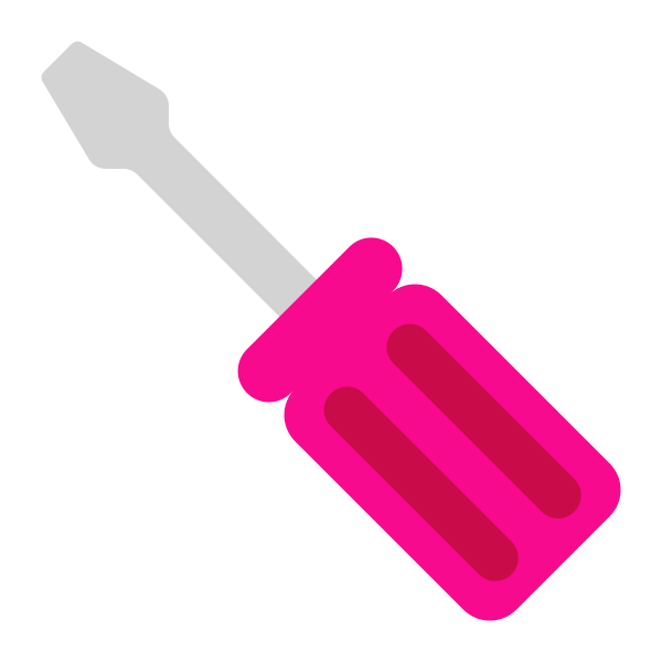 Screwdriver Flat Vector