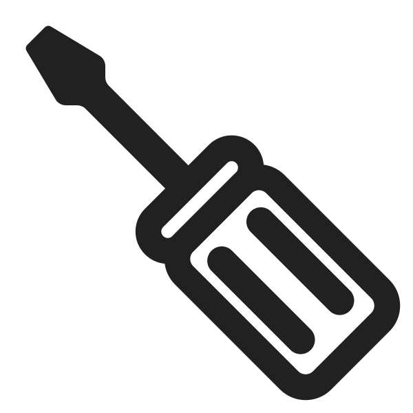 Screwdriver High Contrast Vector