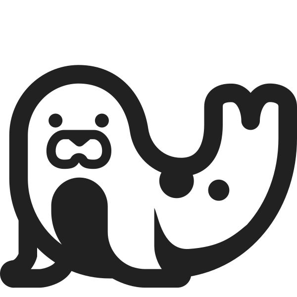 Seal High Contrast Vector