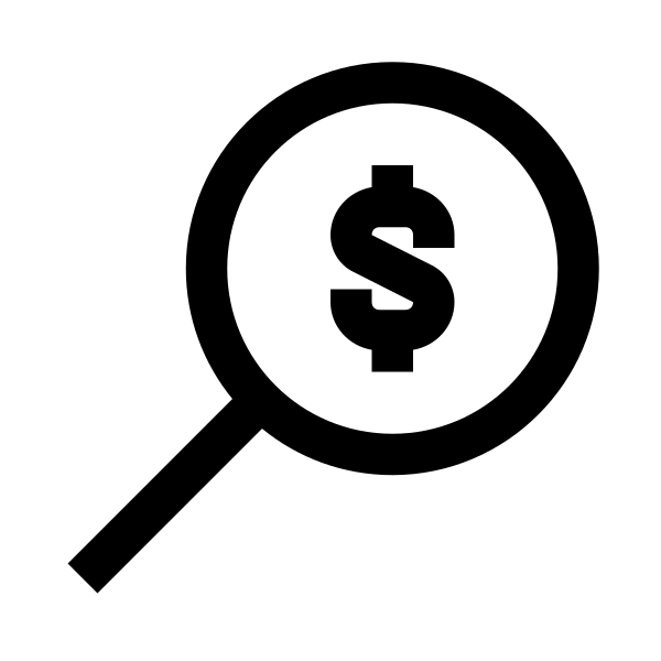 Search Dollar Solid Vector