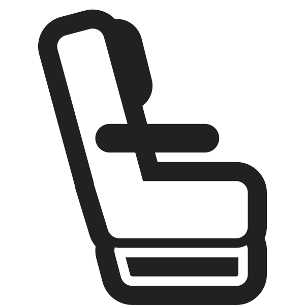 Seat High Contrast Vector