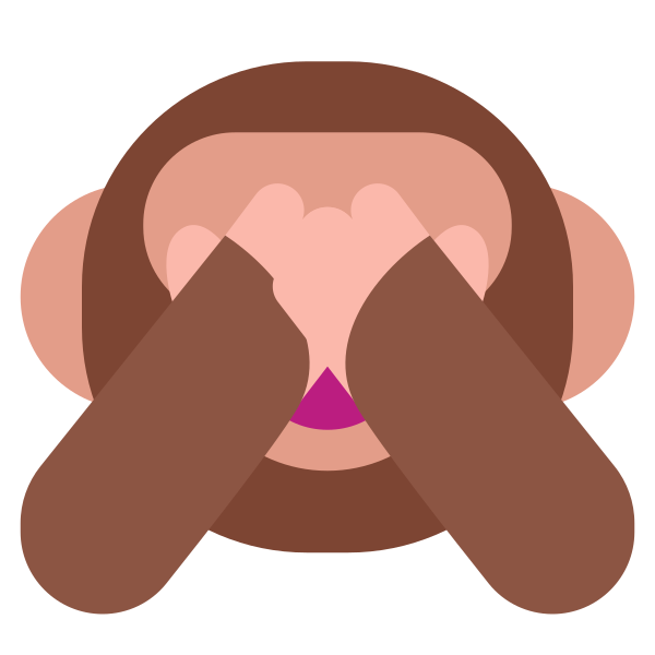 See No Evil Monkey Flat Vector