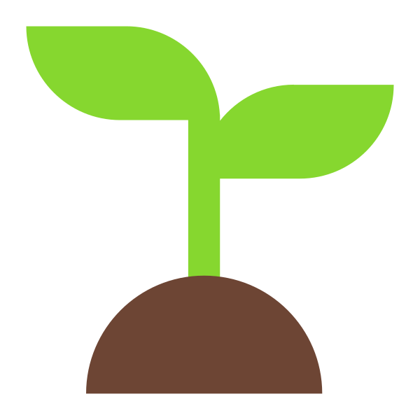 Seedling Flat Vector