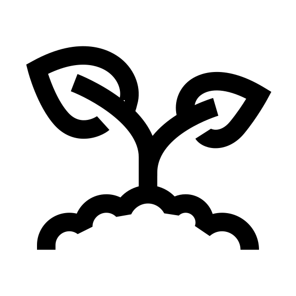 Seedling Solid Vector