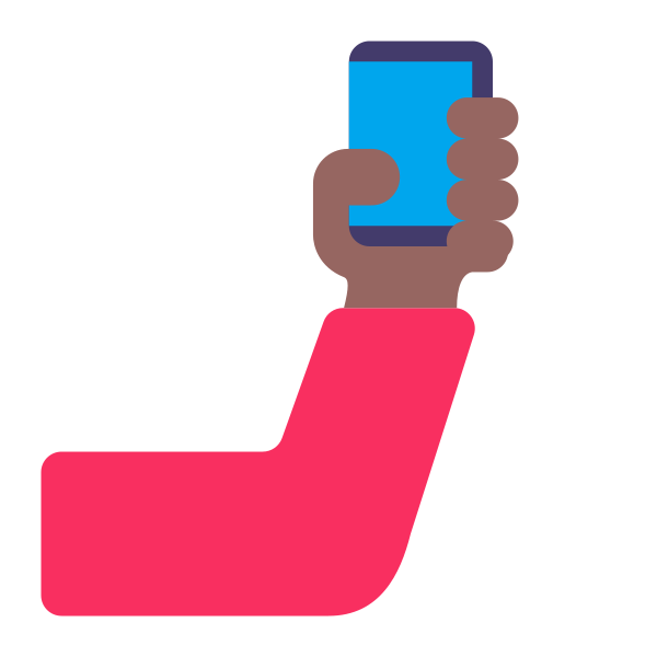 Selfie Flat Medium Dark Vector